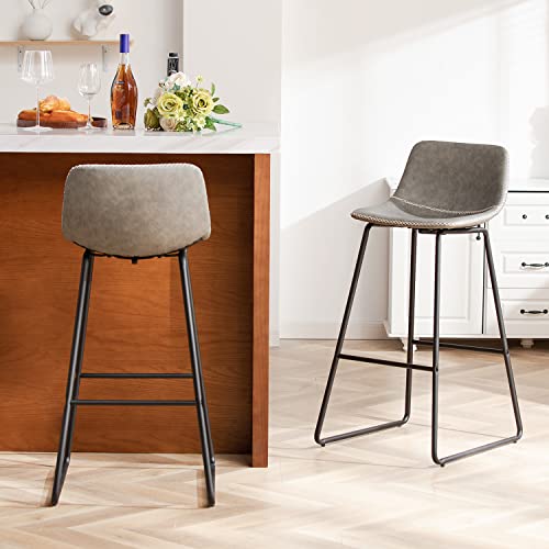 Image of Bar Height Bar Stools Set of 2, Modern Barstools for Home Bar