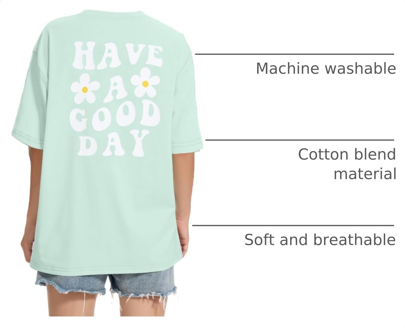 Oversized Tshirts for Women Graphic Summer Short Sleeve Casual Loose Tees image 4