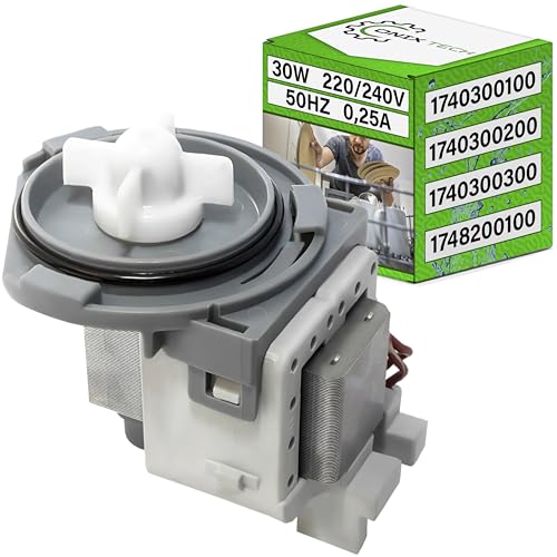 Ablaufpumpe für Geschirrspüler 30W 220/240V 50Hz 0,25A mit Originalcode 1740300100 1740300200 1740300300 1748200100 für Beko - Garantie 5 Jahre – ONIX TECH