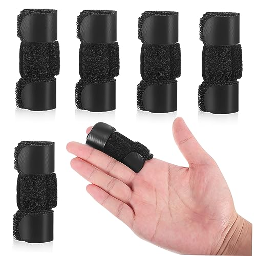 HOMOCONO Adjustable Length Splint 5 Pcs Braces for Thumb Index Breathable Hand Brace Joint Stabilizer Black