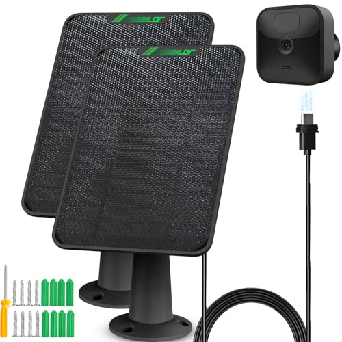 Image of Solar Panel for Blink Camera Outdoor, 6W Solar Panel Compatible with Blink Outdoor 3 (3rd Gen) Camera, Solar Charger for XT XT2 Blink Camera with Rubber Plug, 13.12ft Cable, IP65 Waterproof