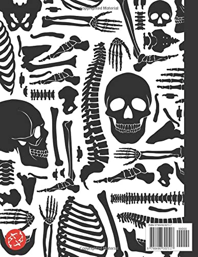 Biology Composition Notebook: 8.5 X 11 Wide Ruled Paper Lined Journal, Anatomy Themed Human Bones Skeleton Pattern Cover - Useful Gifts For Teenage Boys And Girls - Image 2