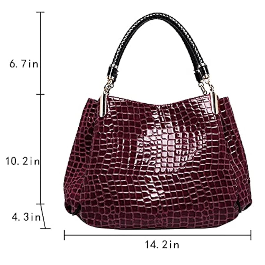 Amazon.com: Women Large Alligator Pattern Faux Leather Top