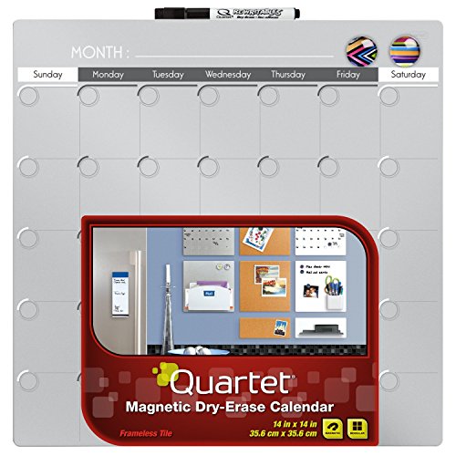 Tilibra - Quadro Calendário Magnético 35,6x35,6cm, Cores Sortidas