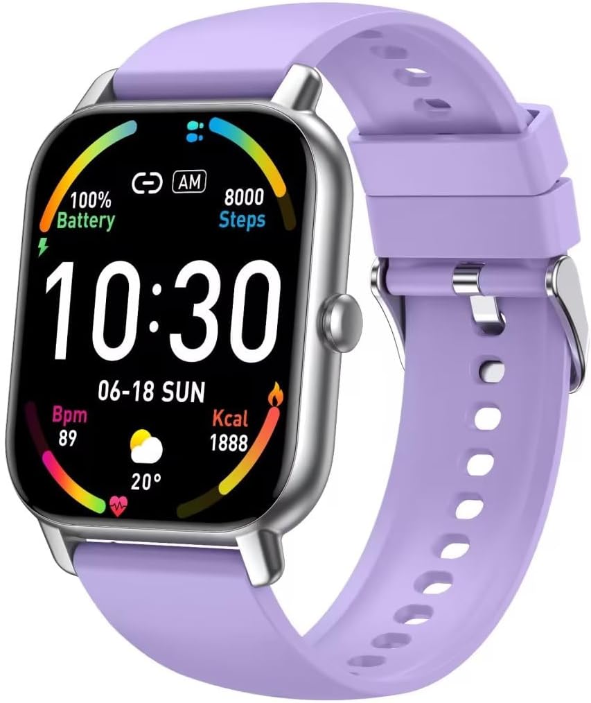 Smart Watch (Answer/Make Calls), Smartwatch for Men Women, 112 Sport Modes, IP68 Waterproof, Fitness Activity Tracker, Heart Rate Monitor Sleep Step Counter, Purple