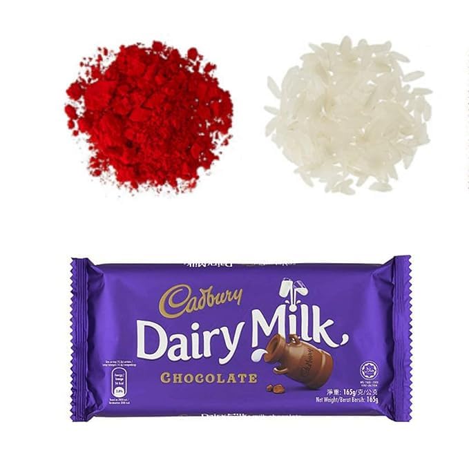 Urban Festivities Rakhi Gift Combo for Brother | 3 Rakhis with 100g Cashews, 100g Almonds & 3 Chocolates | Raksha Bandhan Dry Fruits Gift Hamper 3