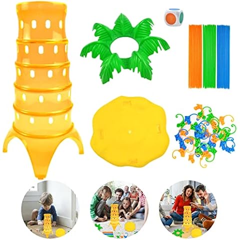 Affenalarm Spiel, Affenbaum Kletterspiel, Multiplayer Tischspiel Spielzeug, Familienspiel Geschicklichkeitsspiel Aktionsspiel Partyspiel Cover