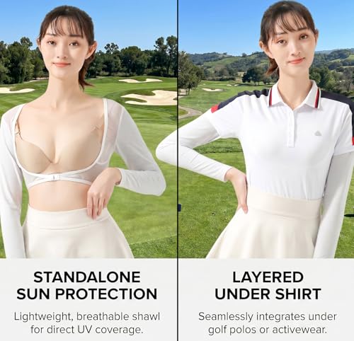Mangas de golf para mujer transpirables con ajuste elastico talla L 4
