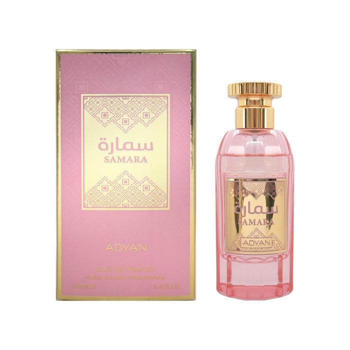 Adyan Samara Eau De Parfum for Women - 100Ml 3.4Oz - Original fragrance from Dubai With Top notes of: Jasmine, Fresh and vibrant Lemon, Invigorating Blood orange - Arabian Perfume.