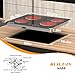 4 Burner Electric Cooktop, TOPWISH 24 Inch, Built-in Electric Stove Top, 220-240v Radiant Cooktop with Child Lock, Touch Control, Residual Heat Indicator, Overheat Protection, Hard Wire (No Plug)