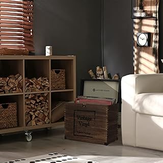 J JACKCUBE DESIGN MK701A Boîte de rangement vintage en bois rustique pour disques vinyles 78 tr/min, 45 tr/min, 33 tr… - Les Beatles, Paul McCartney, John Lennon, RIngo Starr, George Harrison J JACKCUBE DESIGN MK701A Boîte de rangement vintage en bois rustique pour disques vinyles 78 tr/min, 45 tr/min, 33 tr… – Image 3
