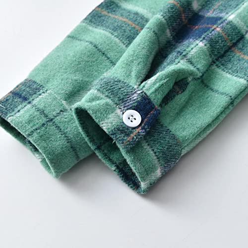 Toddler Kids Flannel Shirt Jacket Plaid Long Sleeve Lapel Button Down Shacket Boys Girls Fall Winter Coats4