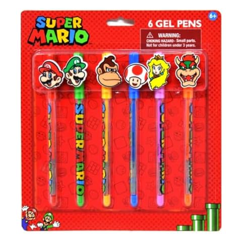 Super Mario 6 Pack Gel Pens Cover