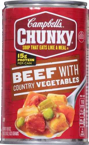 Image of Campbell's Chunky Soup, Beef Soup with Country Vegetables, 18.8 Oz Can (Pack of 2)
