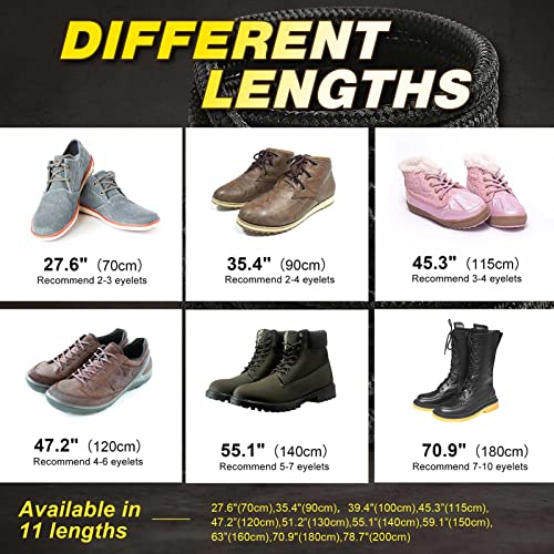Vsudo 80011002-140 55 Inches Round Black Boot Laces thumb #7