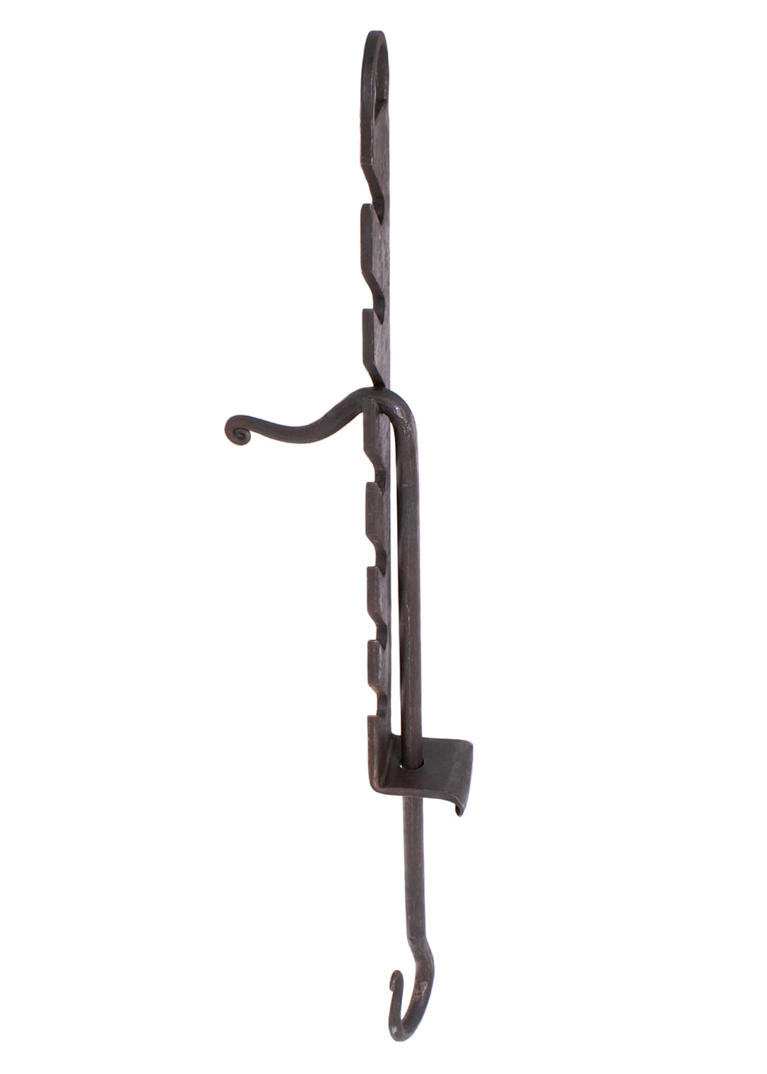 Ulfberth - Mittelalterlicher Verstellbarer Kesselhaken handgeschmiedet - ca. 80 cm Länge - Ideal für Reenactment, LARP und Historische Lager