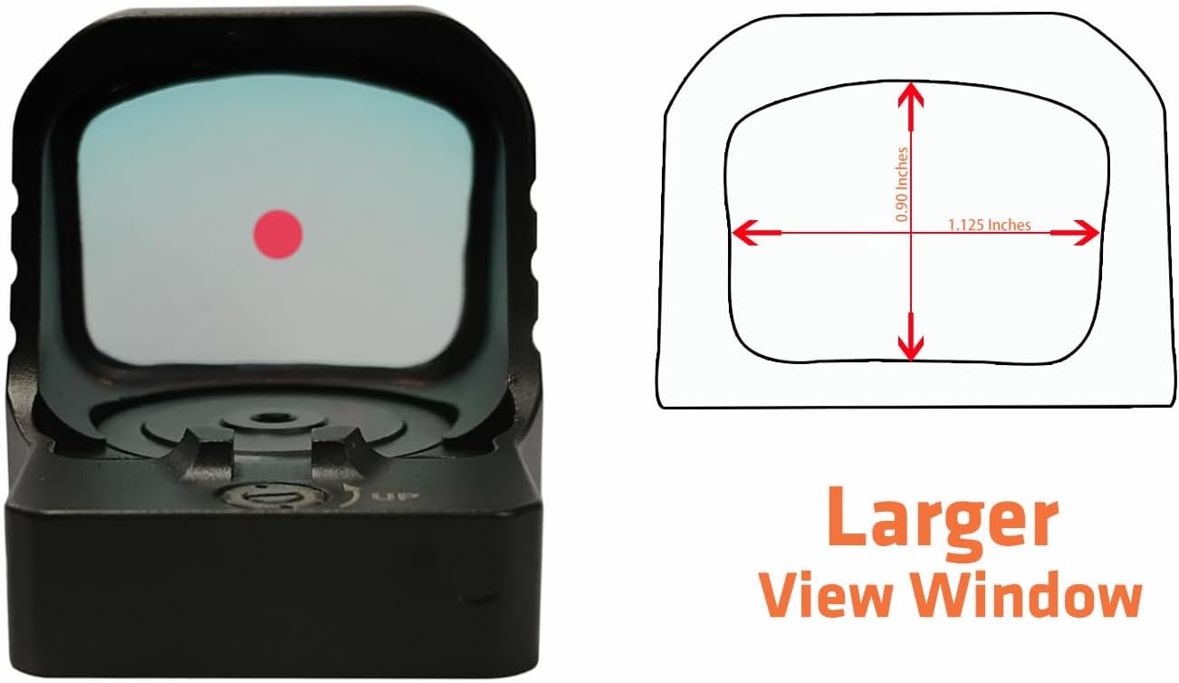 Red Dot Sight, CG gears 3 MOA Micro Open Reflex Sight, RMR Footprint or Picatinny Mount Compatible with Motion Sensor Auto On/Off & Manually Lock Out Functions. (CS300SRedDotSight)