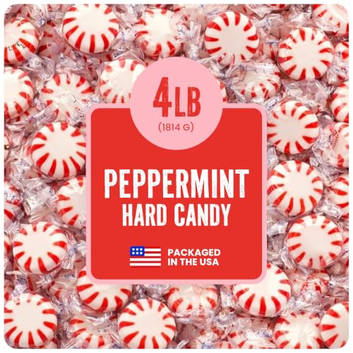 Cambie Peppermint Candy - 4 lbs of Hard Candy Individually Wrapped Mints