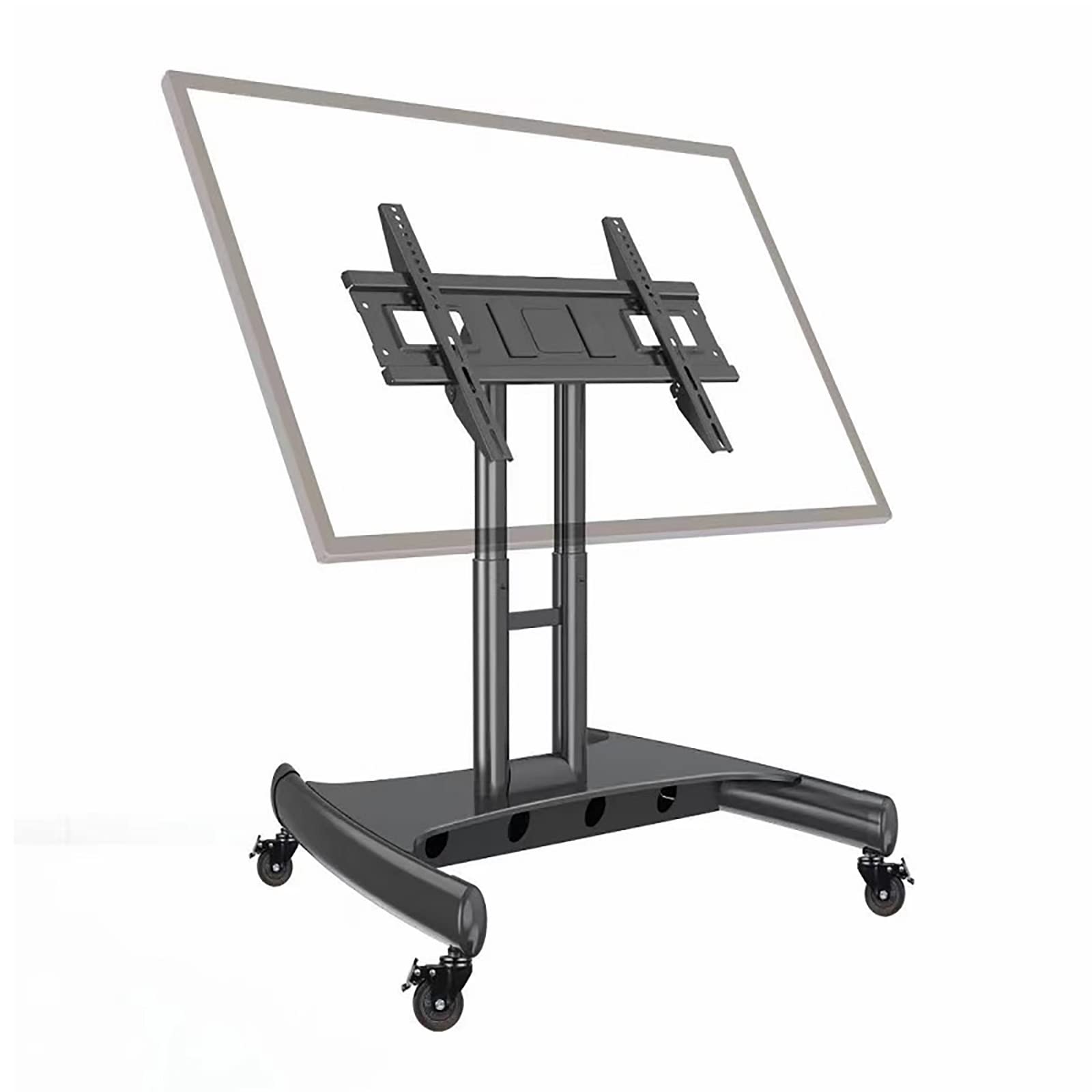 OLSKFUH Universal Tv Stand Universal Tv Floor Stand, Stage Vertical 90-Degree Tilting Low Cart, Height Adjustable Mobile Tv Cart, For Conference Room/Podium,