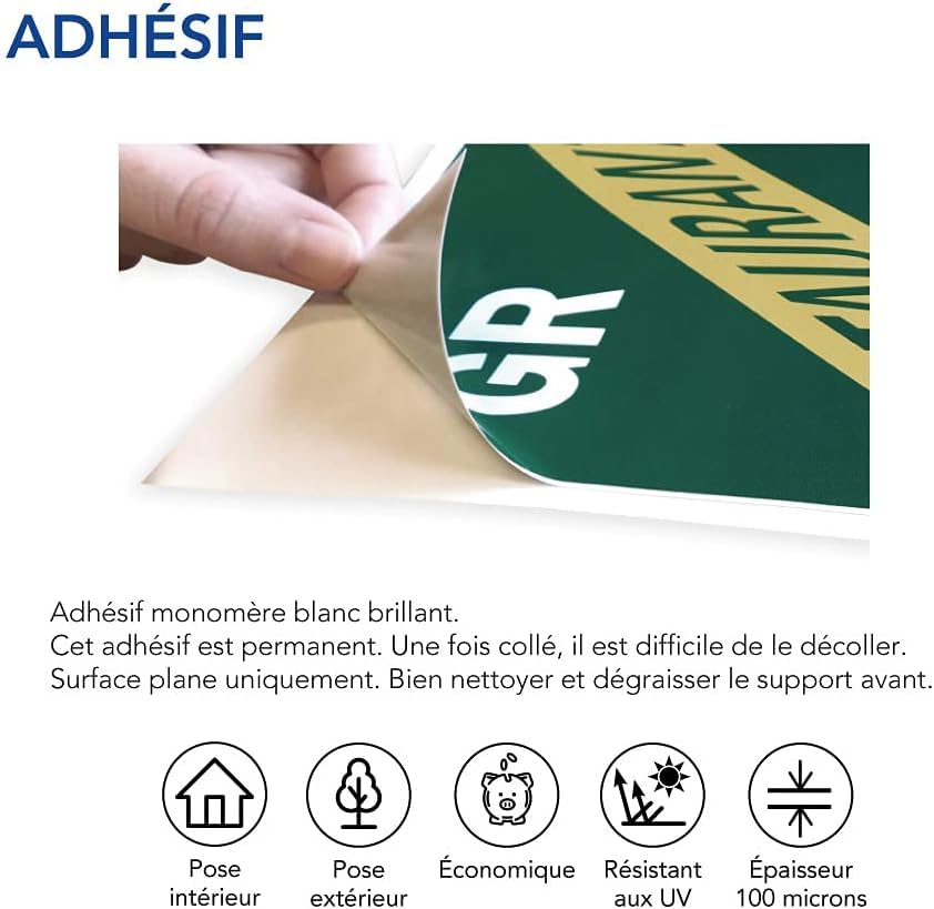 Signalétique.biz France, Panneau de signalisation ACCUEIL BESOIN D'AIDE + Sonnette intégrée (G1167), 15 x 21 cm (150 x 210 mm), PVC rigide 1,5 mm