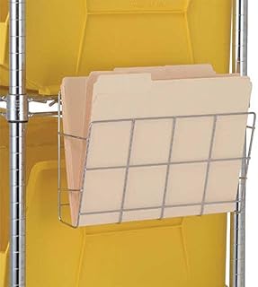 Quantum Storage Systems DH8 Document Holder for Wire Shelving Units, 2" Width x 12-3/8" Length x 8-5/8" Height