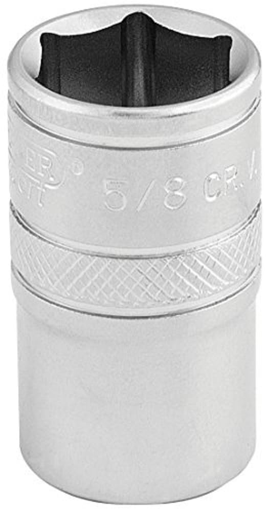 Draper 16628 1/2-Inch Square Drive Micro Satin Chrome Imperial Socket, 5/8-Inch Size , Blue, 5/8" - Image 2