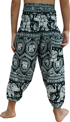 Image of Full Funk Rayon Smock Waist Child Lounging Comfortable Elephant Aladdin Pants