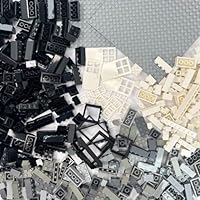 Q-BRICKS Kreativ-Bauset (400 Teile) – 19 Formen Inkl. Türen, Fenster, Dachsteine, Kompatibel Mit Marken