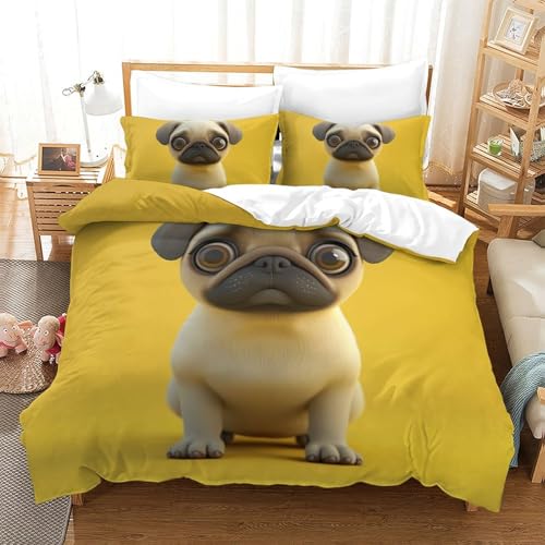 Parure de lit chien 3D et housse de couette enfants microfibre - 2