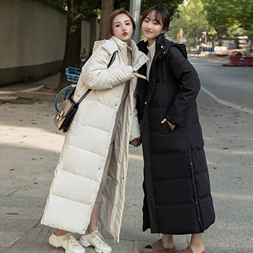 RKSTN Down Vest Sleeveless Puffer Jacket for Women Long Winter Coats Vest with Hood Warm Down Coat Outdoor Zipper Outerwear4