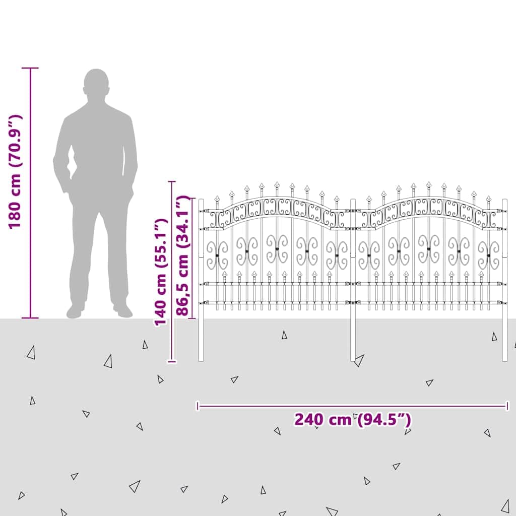 Generico Recinzione per Giardino Bianco 140 cm,Articoli di ferramenta,Barriere e recinzioni,Pannelli per recinzioni-42003974