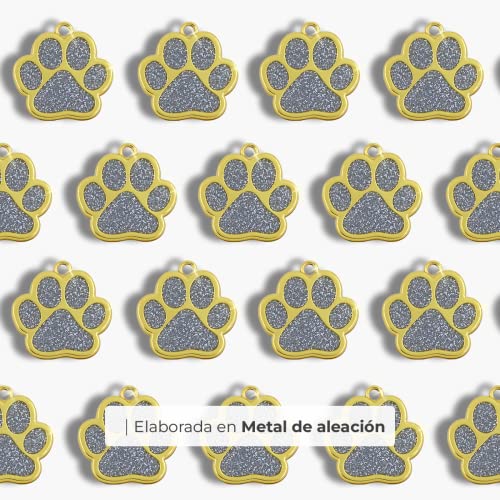 ibera gifts - Hundemarke mit Gravur - Personalisierte Hundemarke in Pfotenform für kleine und mittelgroße Haustiere - Hochwertiges legiertes Metall - Hundemarke personalisiert