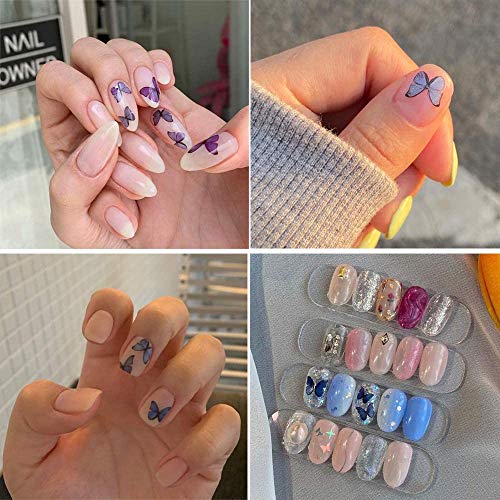 48 × Nagelaufkleber Sticker, Butterfly Nail Art Sticker, Blumen Schmetterling Nail Tattoo Selbstklebend, 3D Nail Art… – Bild 8