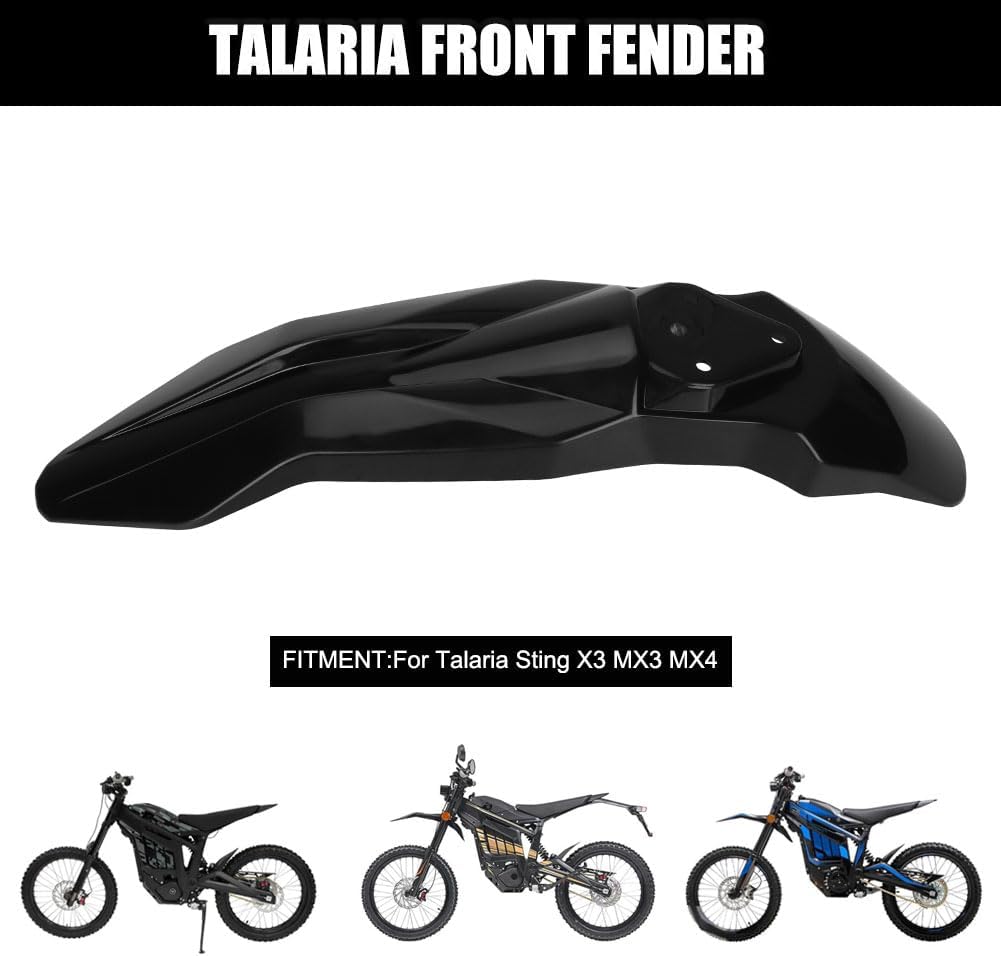 Front Fender for Talaria Motorcycle Mud Guard Protector for Talaria Sting MX3 MX4 MX5 Electric Dirt Bike Black
