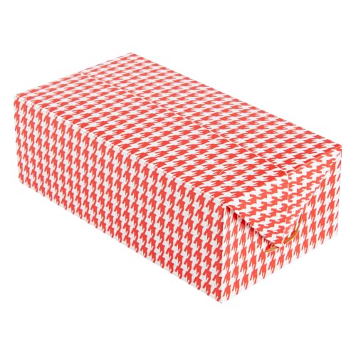 Image of Restaurantware Take Out Lunch Box 400 Count 71-Ounce Durable Paper Recyclable Container Red Leak-Proof Food Box Spill-Resistant Fast Top Closure Rectangular Hot Food Friendly