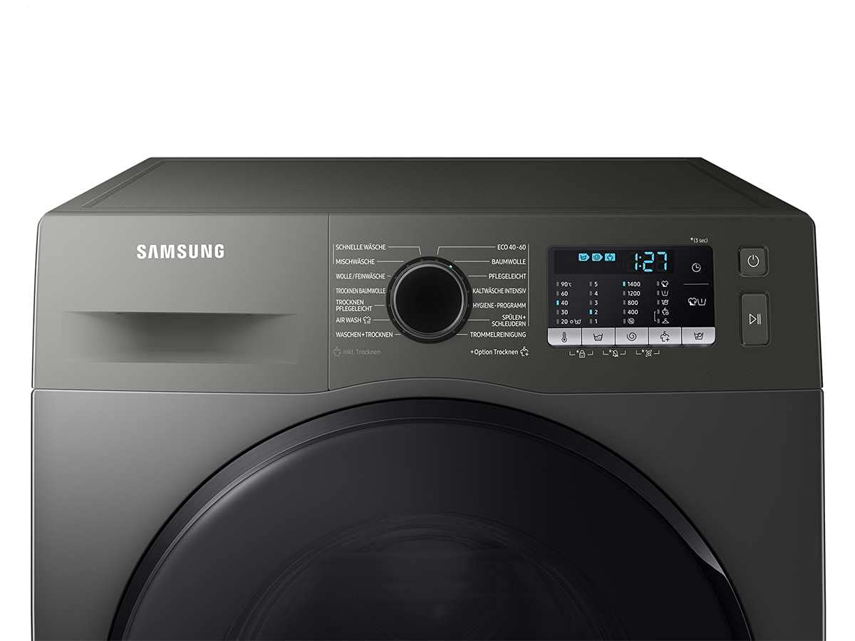 Samsung WD8ETA049BX/EG Lave-linge séchant 8/5 kg 1400 tr/min Ecobubble AirWash Programme vapeur hygiénique Inox