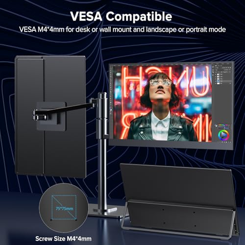 Uperfect 17,3 Zoll Portable Monitor mit 2K Auflösung und 144Hz Bildwiederholrate