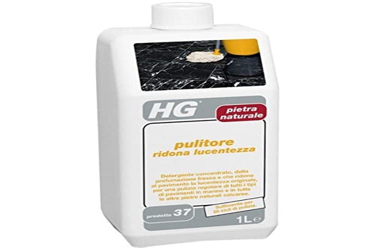 HG Limpiador con fórmula altamente concentrada para suelos de mármol y piedra caliza, para una eliminación eficaz de la suciedad 1 L (221100108)