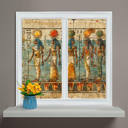 Vinilo Decorativo con Diseño Egipcio Antiguo 2 Paneles 17.7x23.6 in miniatura 1
