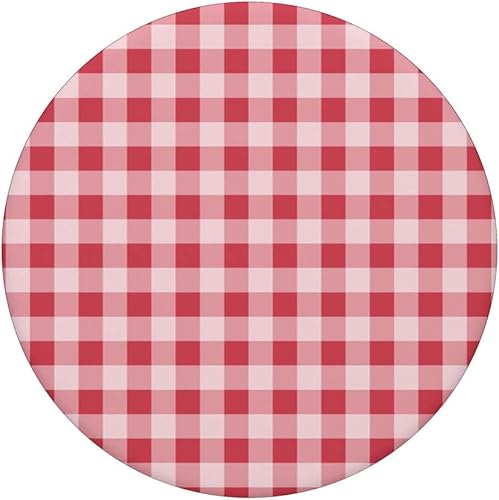 Miniatura 3 de PopSockets intercambiables con patrón de cuadros rojo y blanco