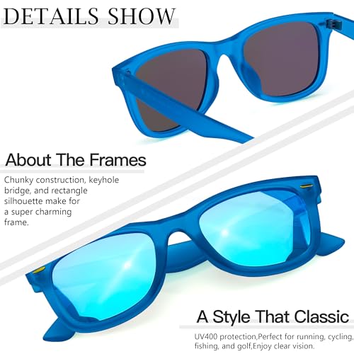 Image of SIPHEW Polarized Sunglasses for Women & Men - UV400 Mirrored Beach Eyewear, Designer Unisex Fashion Sunglasses w /Medium Fit