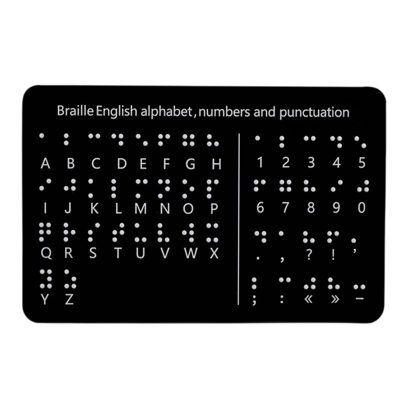Material Didáctico Escolar con Tablero de Alfabeto Braille con Puntos en Relieve