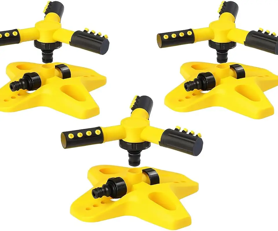Kit 3 Irrigadores De Jardim Aspersor Giratório 360 Pulverizador Água Pivo Irrigação Irrigador Aspersão Jardinagem