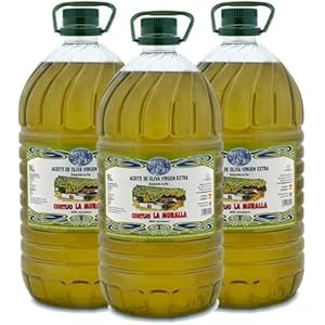 Extra Vierge Olijfolie – Hojiblanca – 3 Flessen van 5 liter (15 L) – Koude Extractie – Traditionele Olijfgaard – Subbética Rute Natuurpark, Córdoba, Andalusië – [PRODUCT UIT SPANJE]
