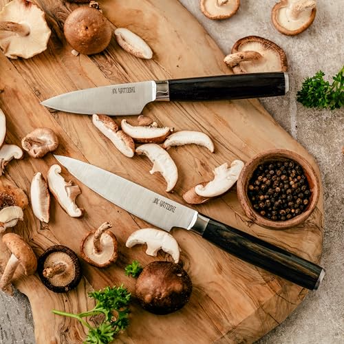 Image of Yatoshi 15 Piece Knife Block Set - Pro Kitchen Knife Set Ultra Sharp High Carbon Stainless Steel with Ergonomic Handle, New