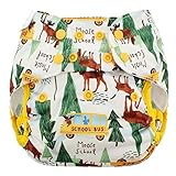 Blueberry One Size Capri Cloth Diaper Cover, Made in USA (Moose)