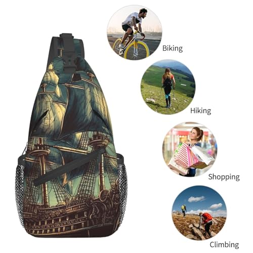 Mochila Small Sling para Senderismo Unisex Negra miniatura 6