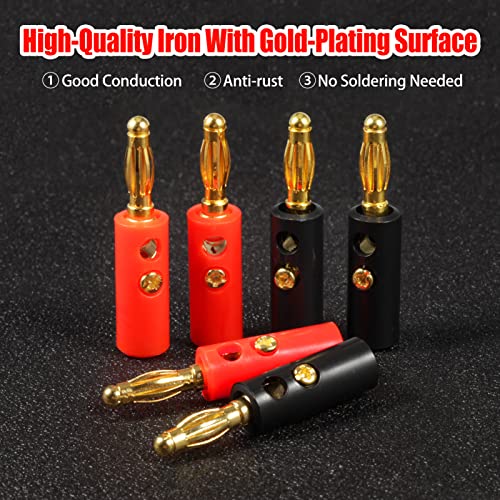SPEEDWOX 20 Piezas Banana Plugs 4mm con Tornillo miniatura 2
