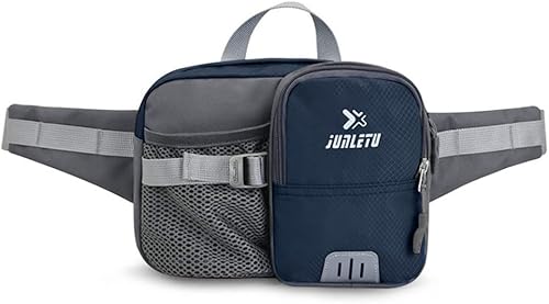 Miniatura 10 de Clakllie Riñonera para correr con soporte para botella de agua, bolsa de cintura impermeable a la moda para viajes, senderismo al aire libre,