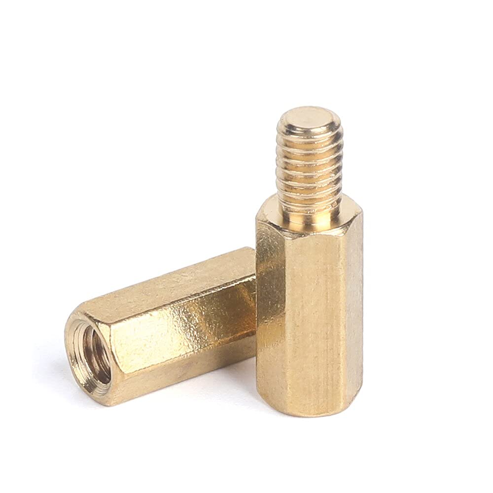 Tsnamay Lot De 100 Entretoises Hex Laiton M2.5 – Mâle-femelle 9mm, Montage PCB, Visserie Dorée